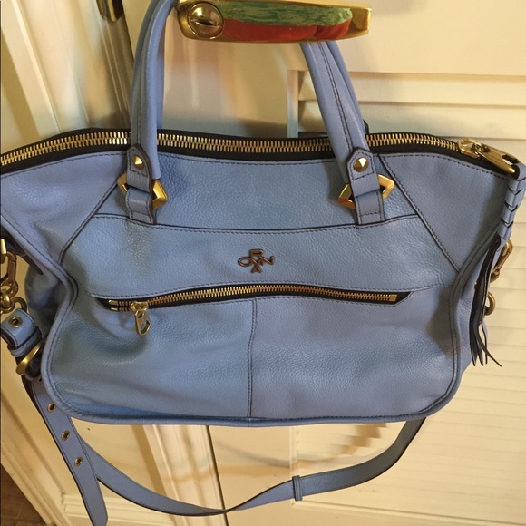 OrYANY pebble leather handbag. Light blue - Picture 4 of 6